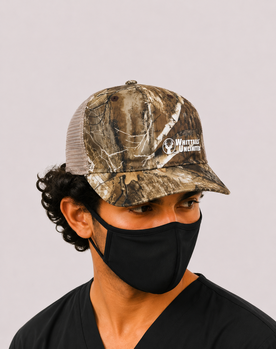 White Tails Unlimited Men Camouflage Cap