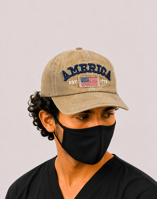 America Men Cream Cap