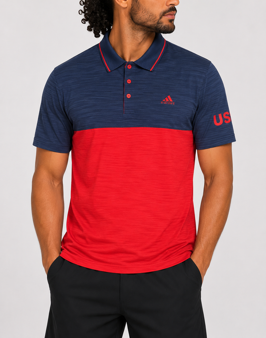 Adidas Men Sport Red Polo T Shirt