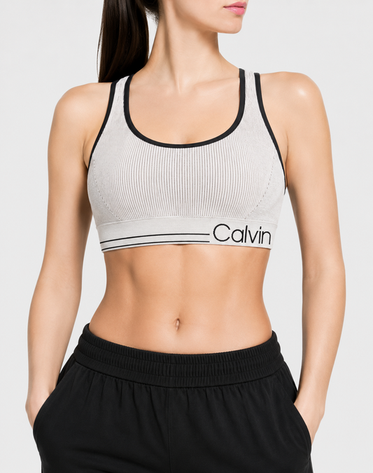 Calvin Klein Women Cream Sport Bra