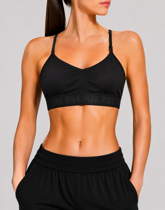 Pink Brand Women Black Sport Bra
