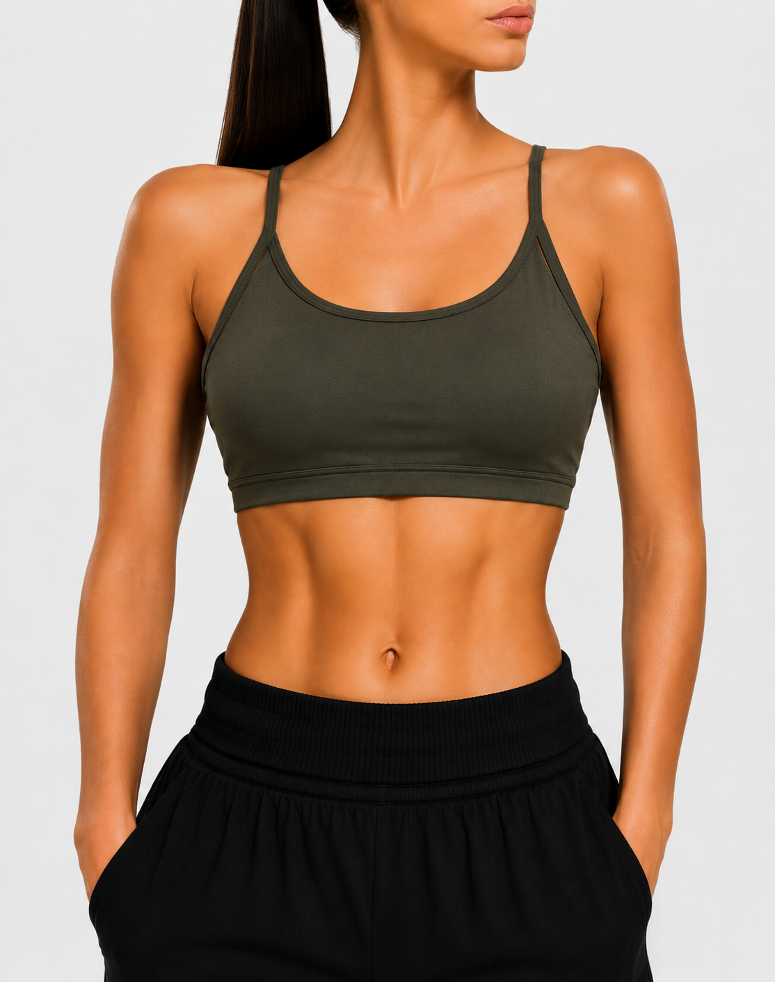 Joy Lab Women Green Sport Bra
