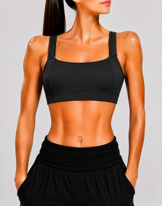 90 Degree Women Black Sport Bra