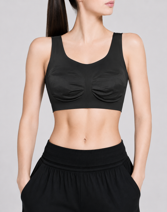 True & Co Women Black Sport Bra