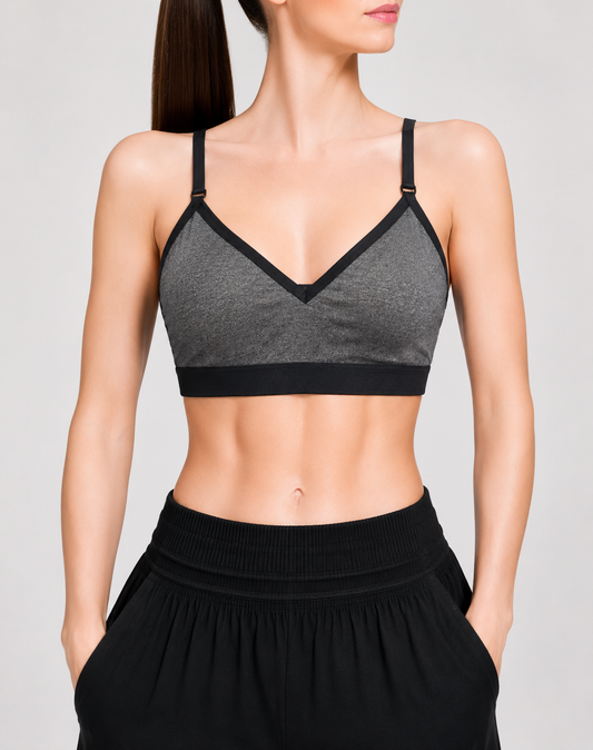 Athletic Works Women Gray Sport Bra