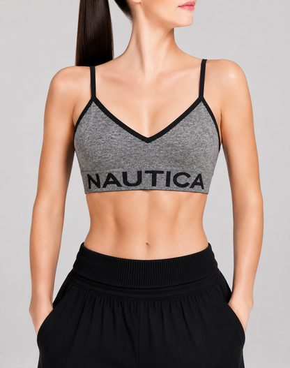 Nautica Women Gray Sport Bra