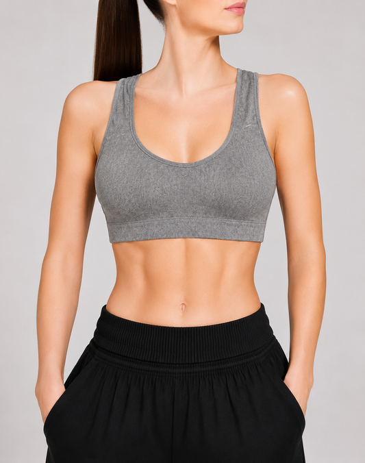 Danskin Women Gray Sport Bra