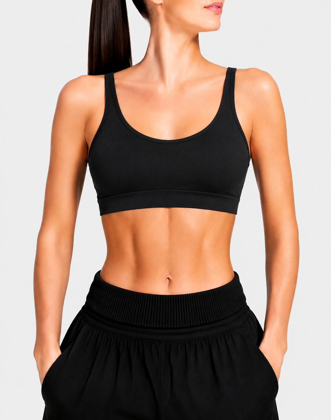 Running Girl Women Black Sport Bra