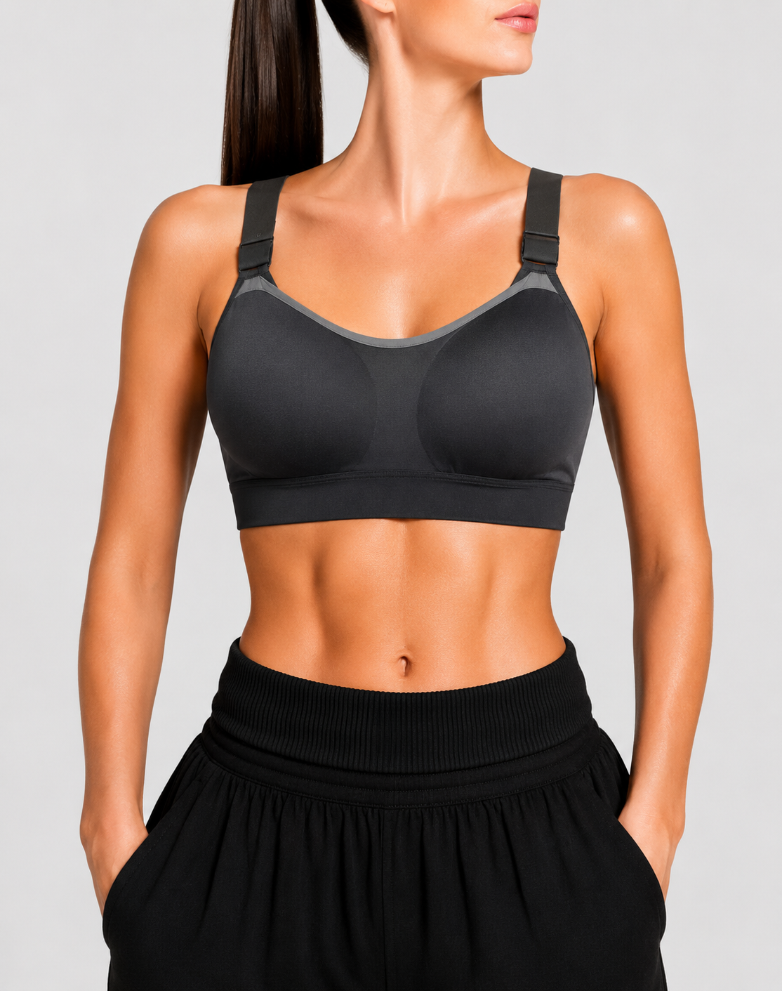 Brooks Women Gray Sport Bra