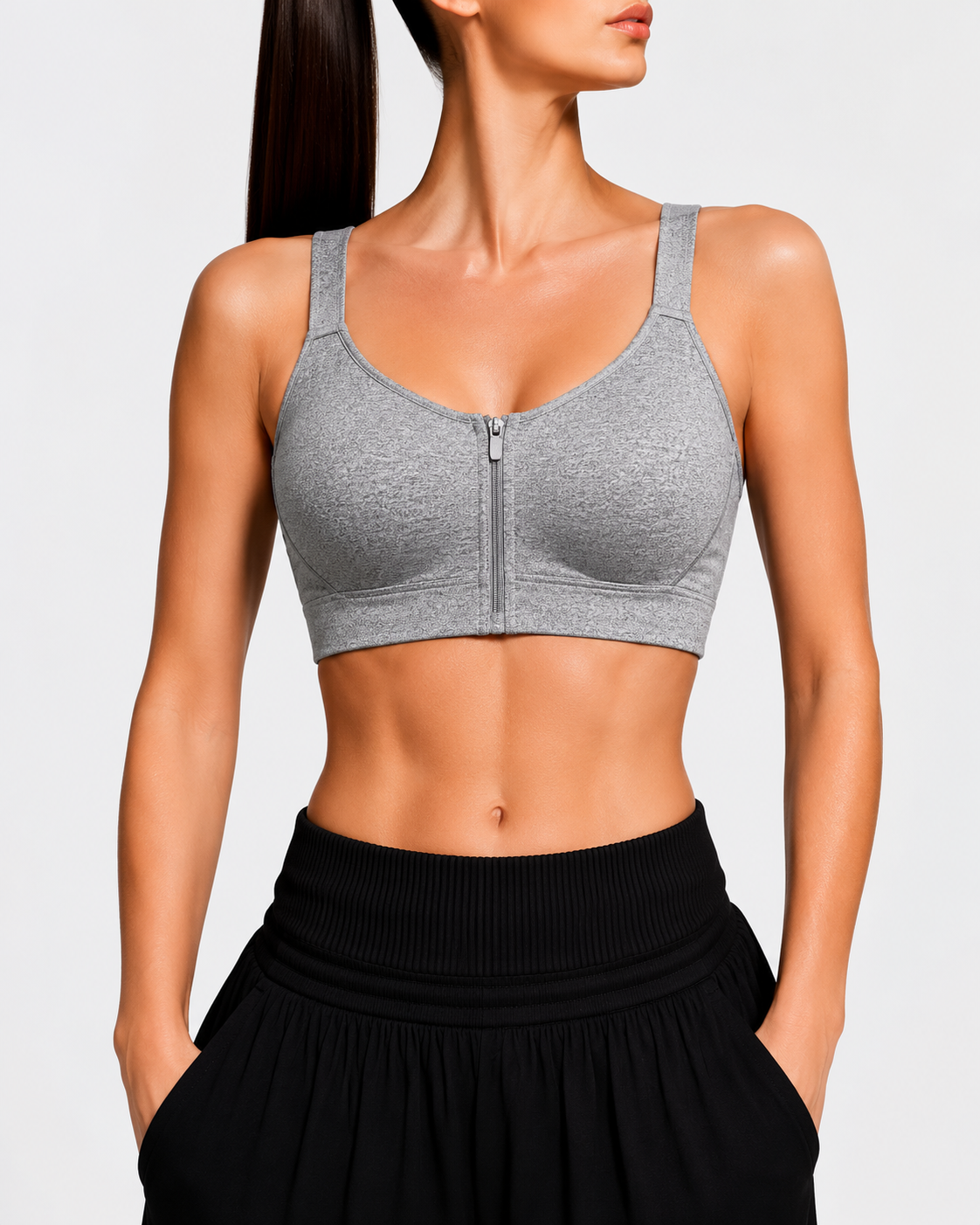 Layer 8 Women Gray Sport Bra