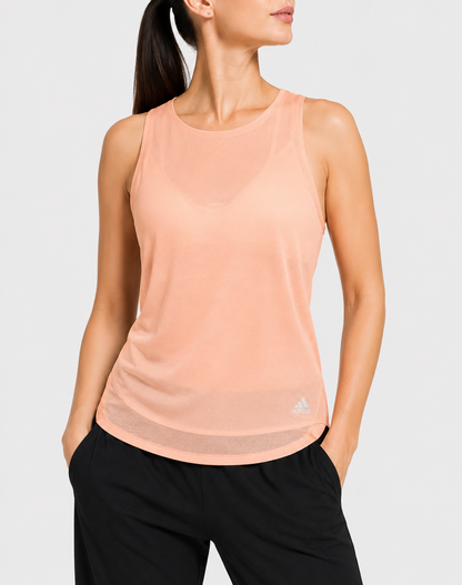 Adidas Women Sport Cream Vest T Shirt