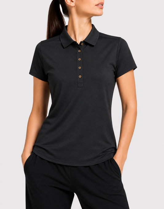 Nike Women Sport Black Polo T Shirt