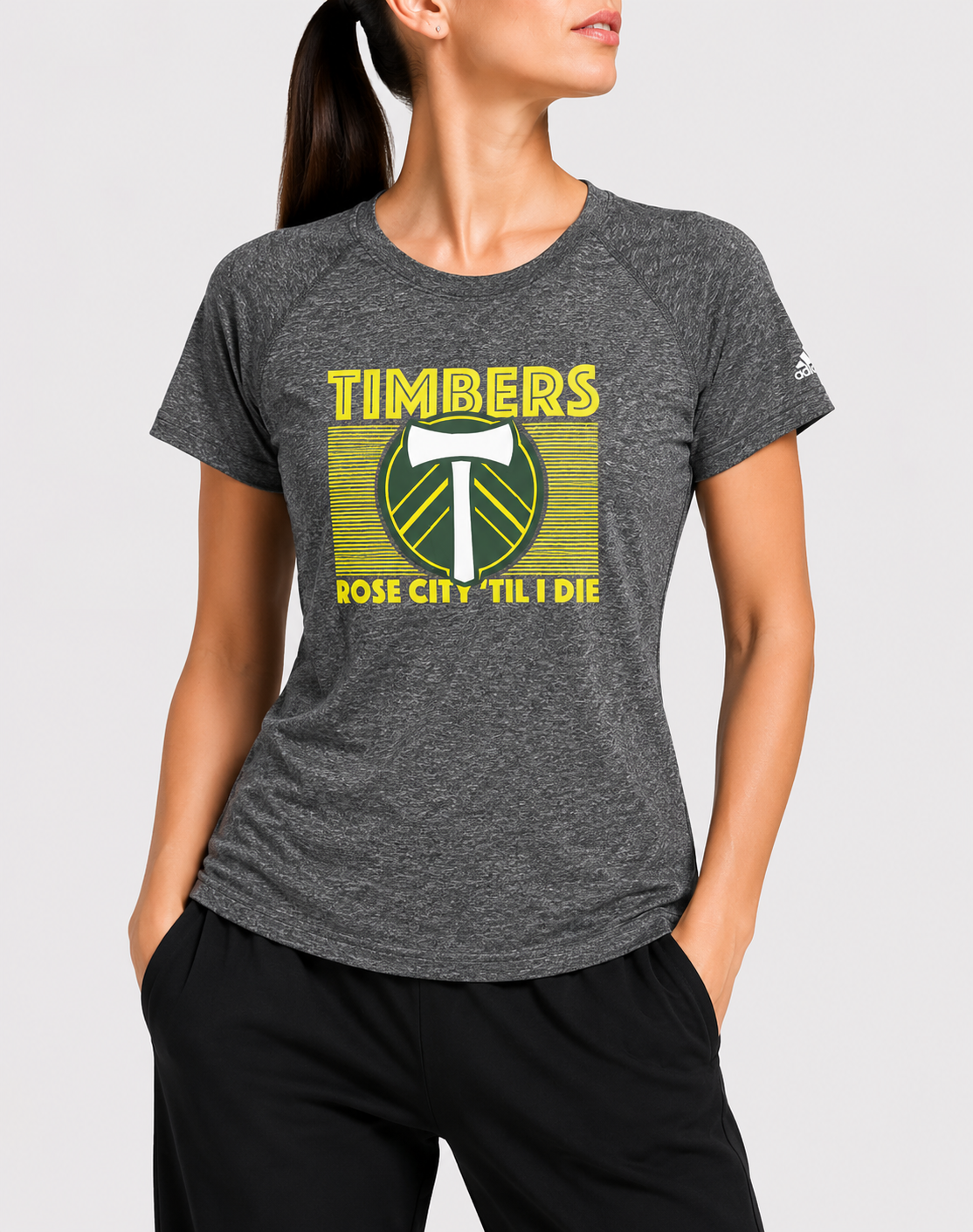 Adidas Women Sport Gray T Shirt