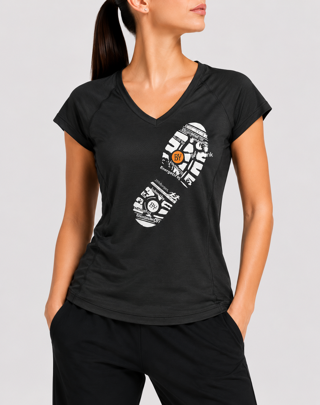 Champion Women Sport Black T Shirt
