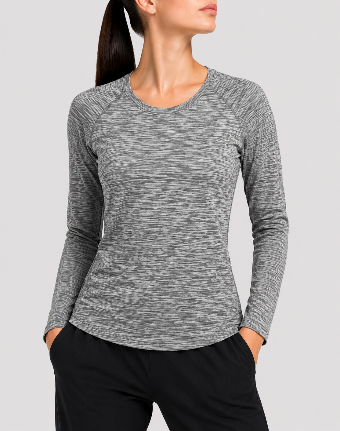 Athletic Works Women Sport Gray T Shirt