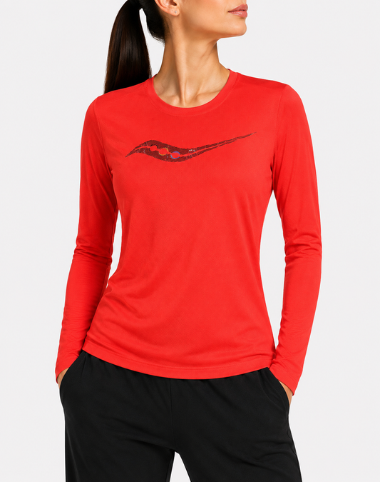 Saucony Women Sport Red T Shirt