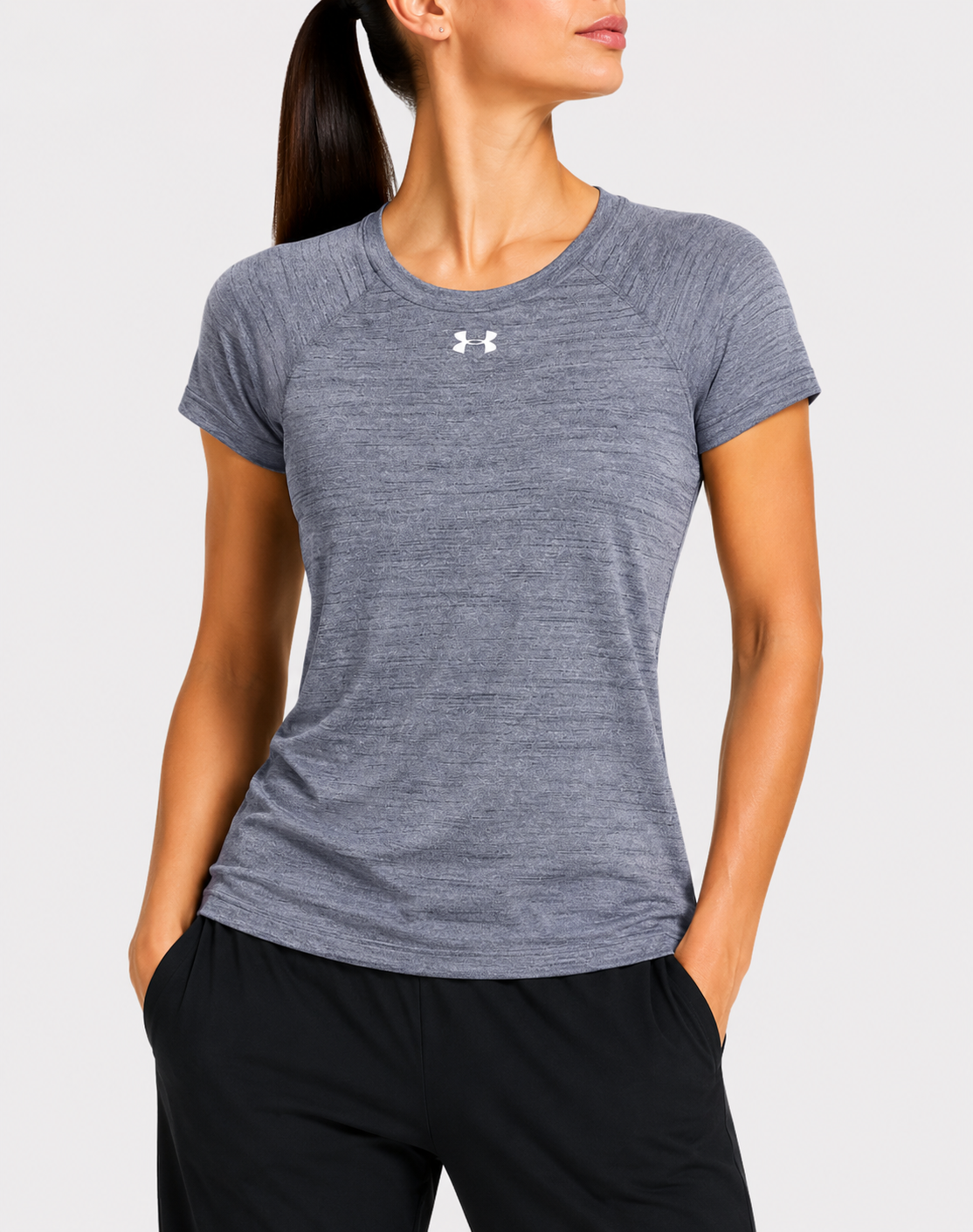 Under Armour Women Sport Gray T Shirt