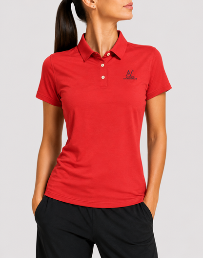 Adidas Women Sport Red Polo T Shirt