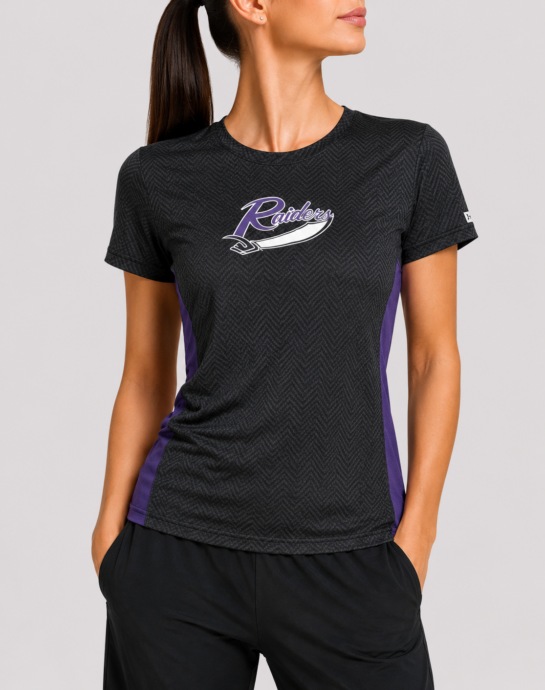 Russell Women Sport Black T Shirt