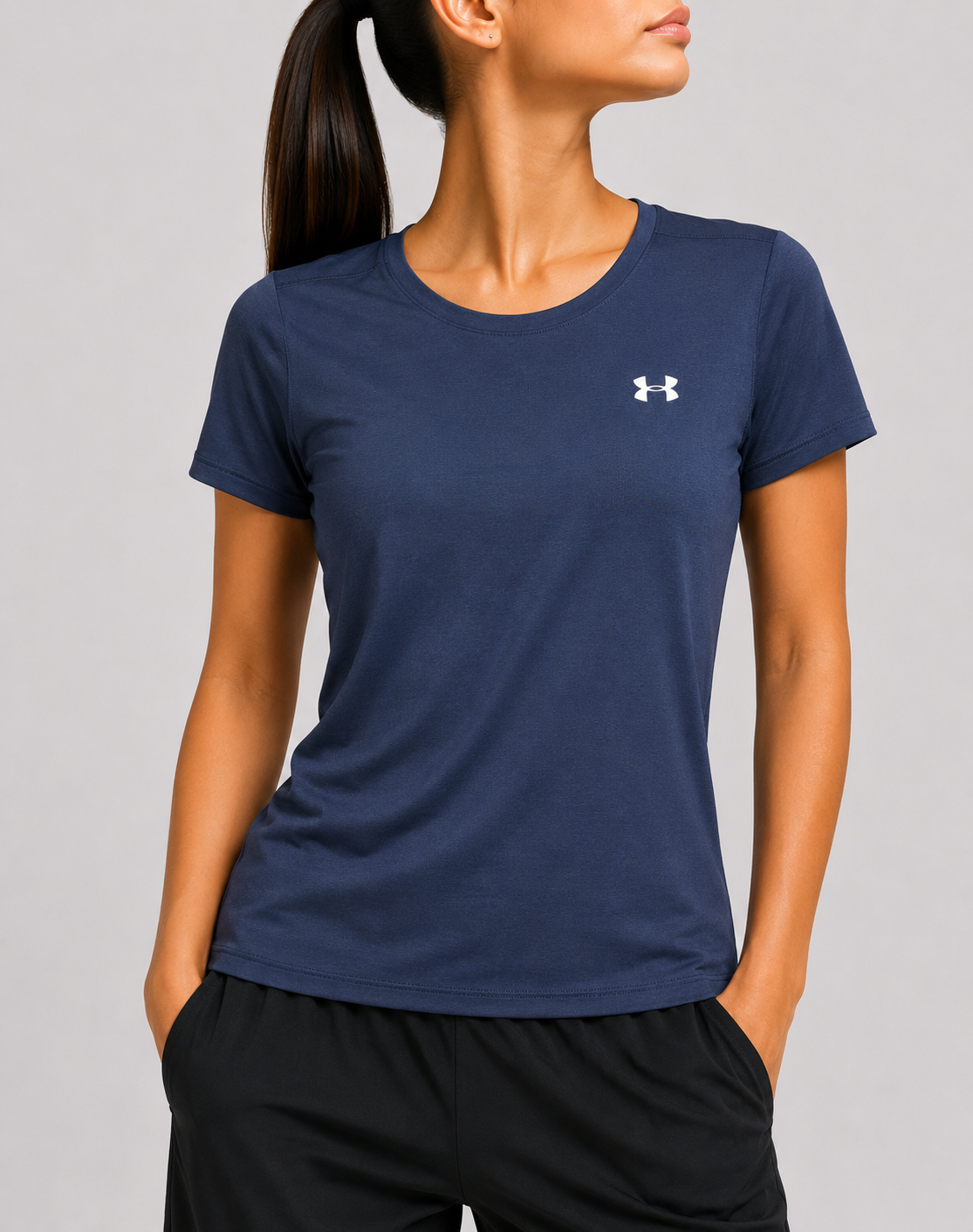Under Armour Women Sport Blue T Shirt