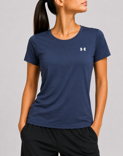 Under Armour Women Sport Blue T Shirt