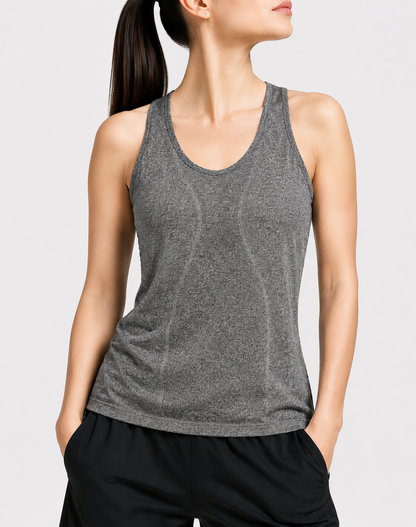Zyia Women Sport Gray Vest T Shirt