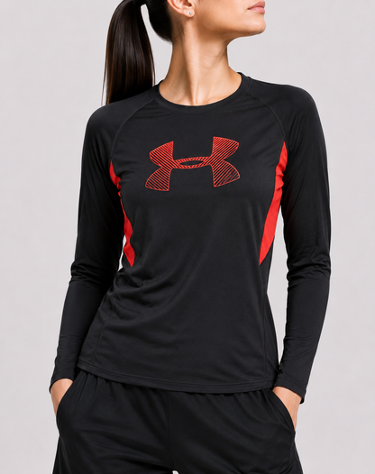 Under Armour Women Sport Black T Shirt