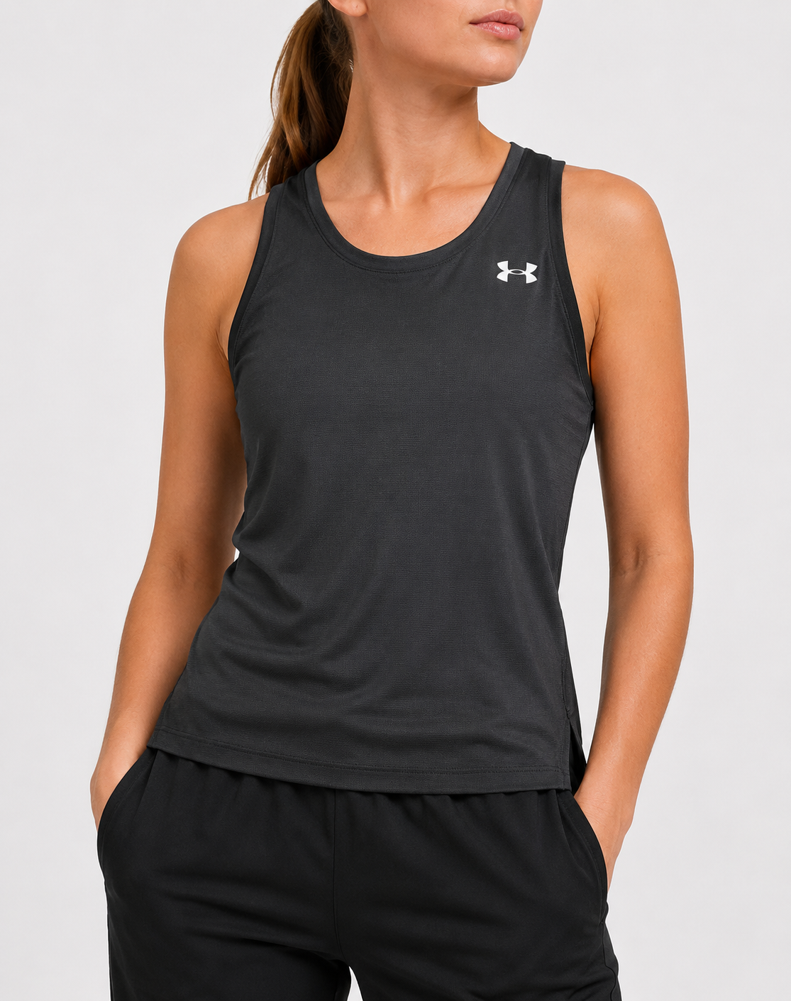 Under Armour Women Sport Gray Vest T Shirt