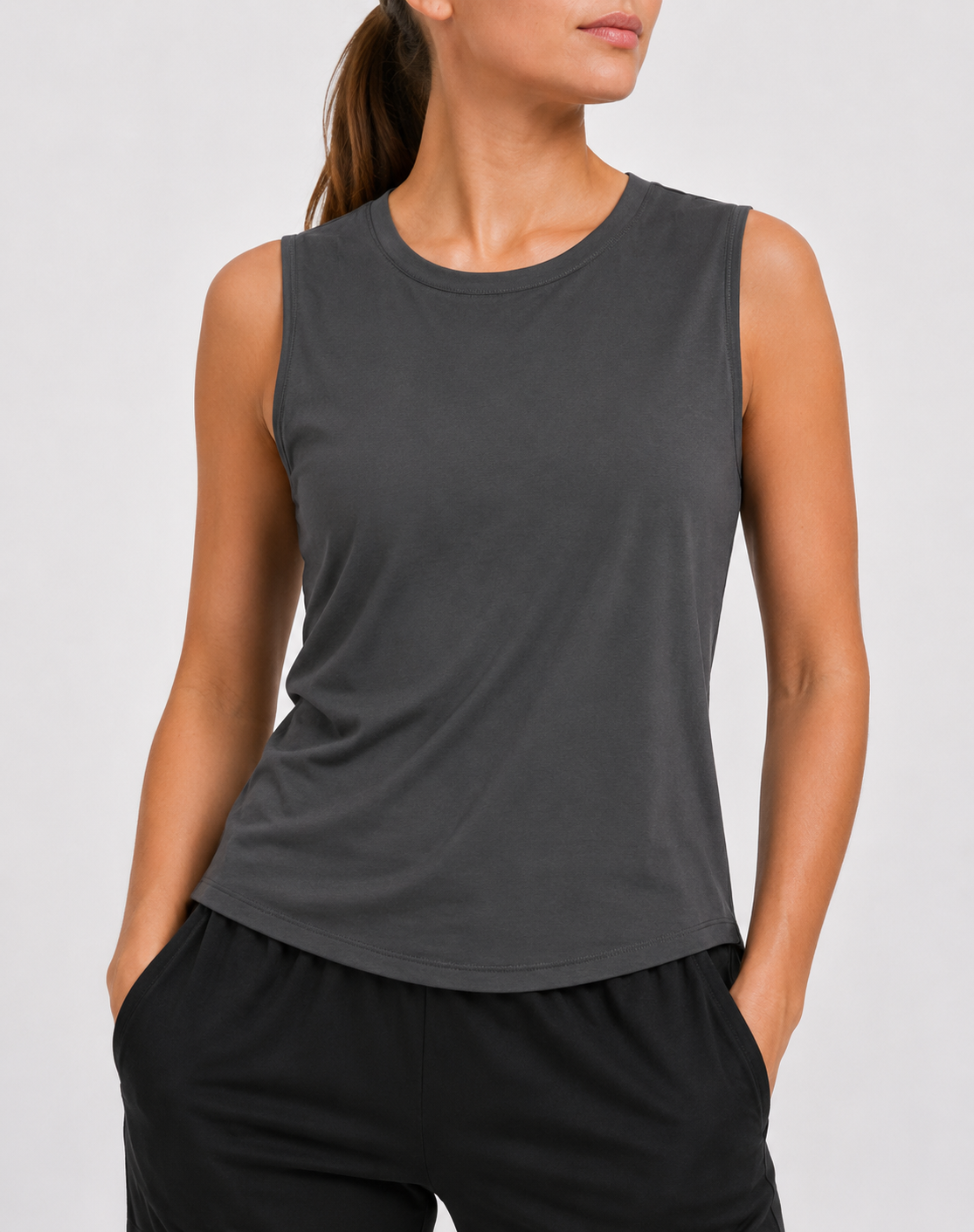 Avia Women Sport Gray Vest T Shirt