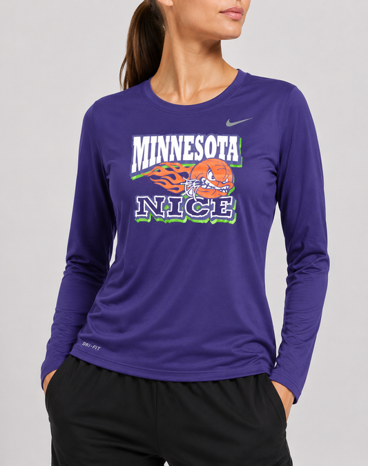 Nike Women Sport Purple T Shirt