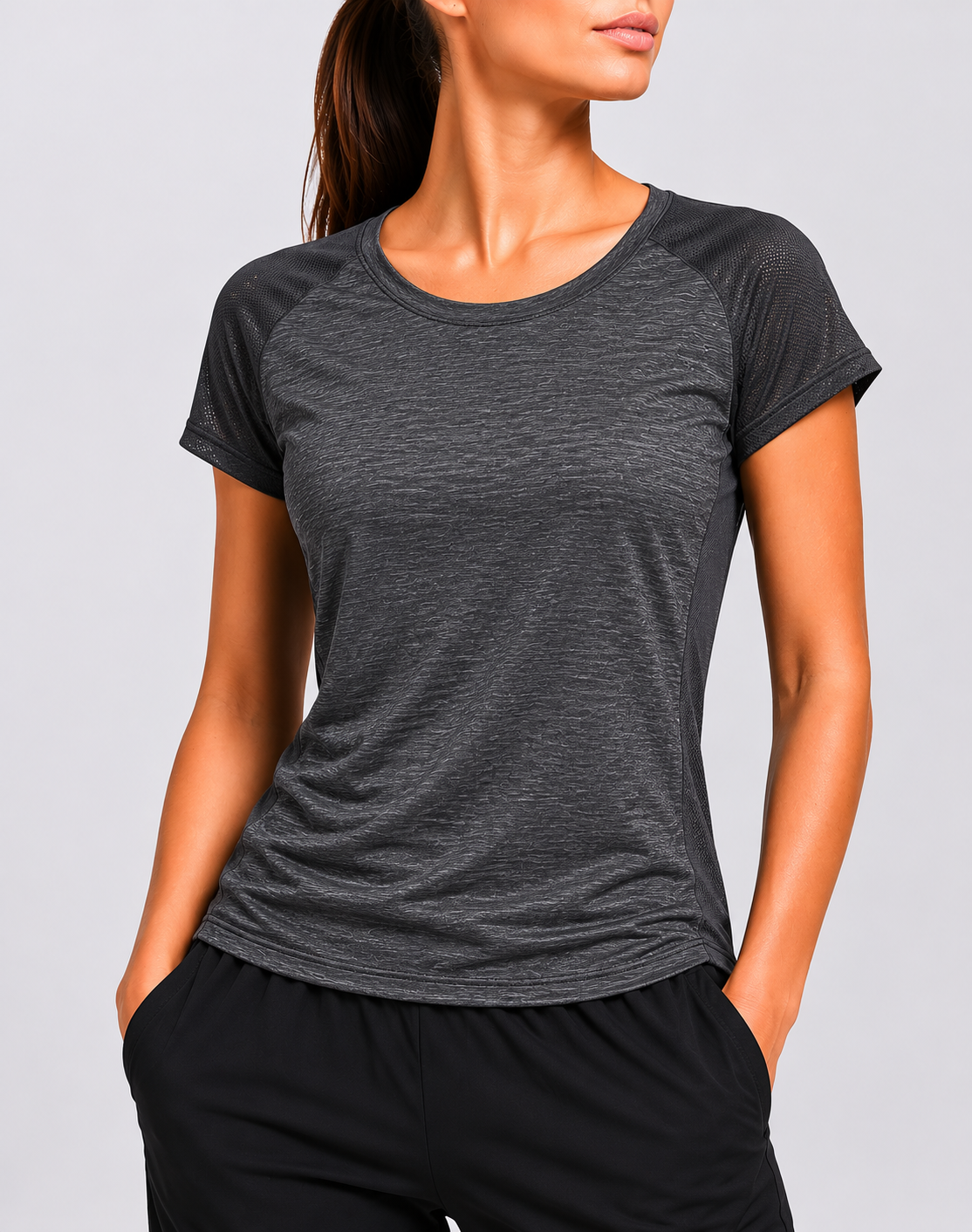 Avia Women Sport Gray T Shirt