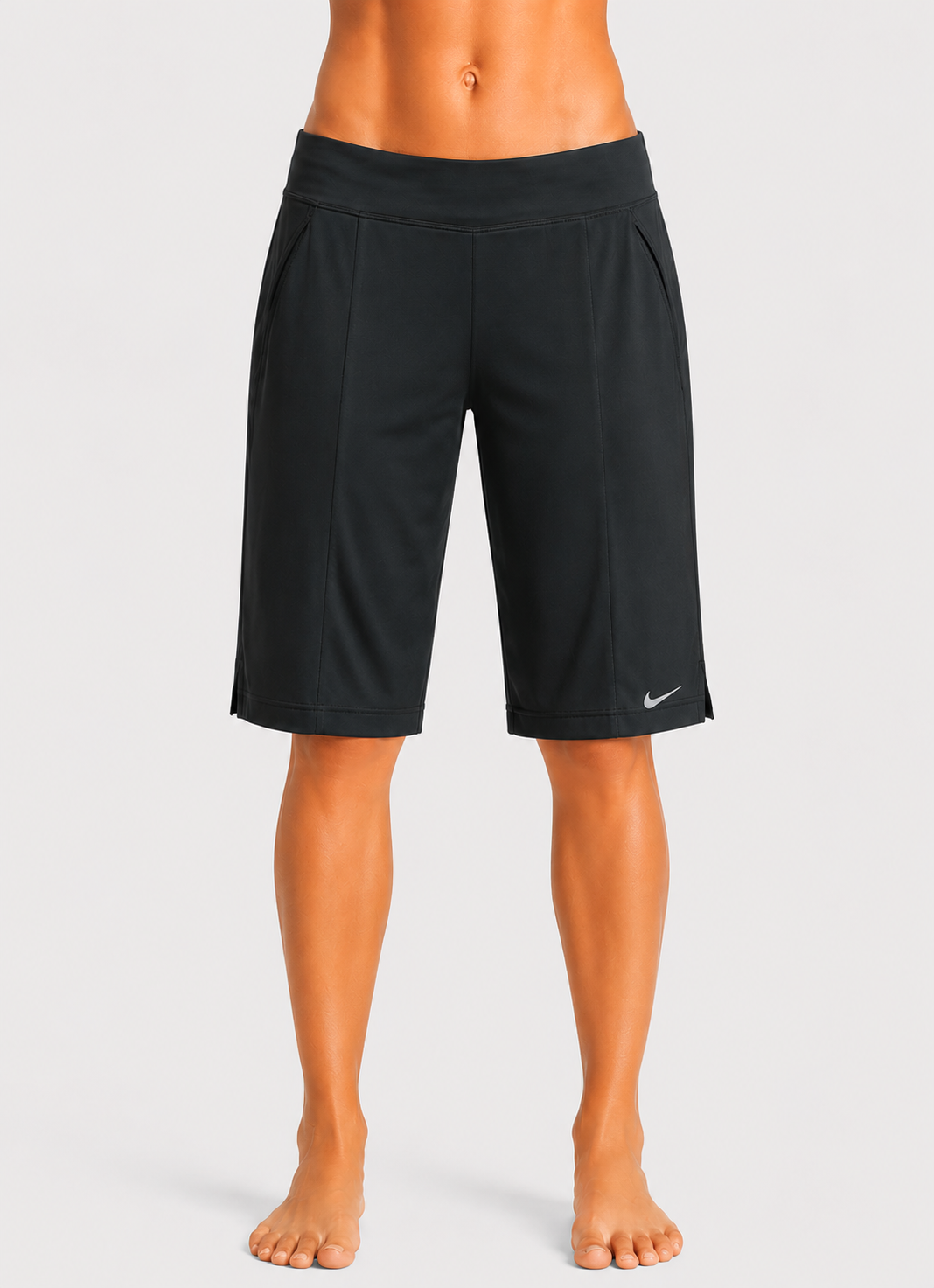 Nike Women Black Sport Short Tights