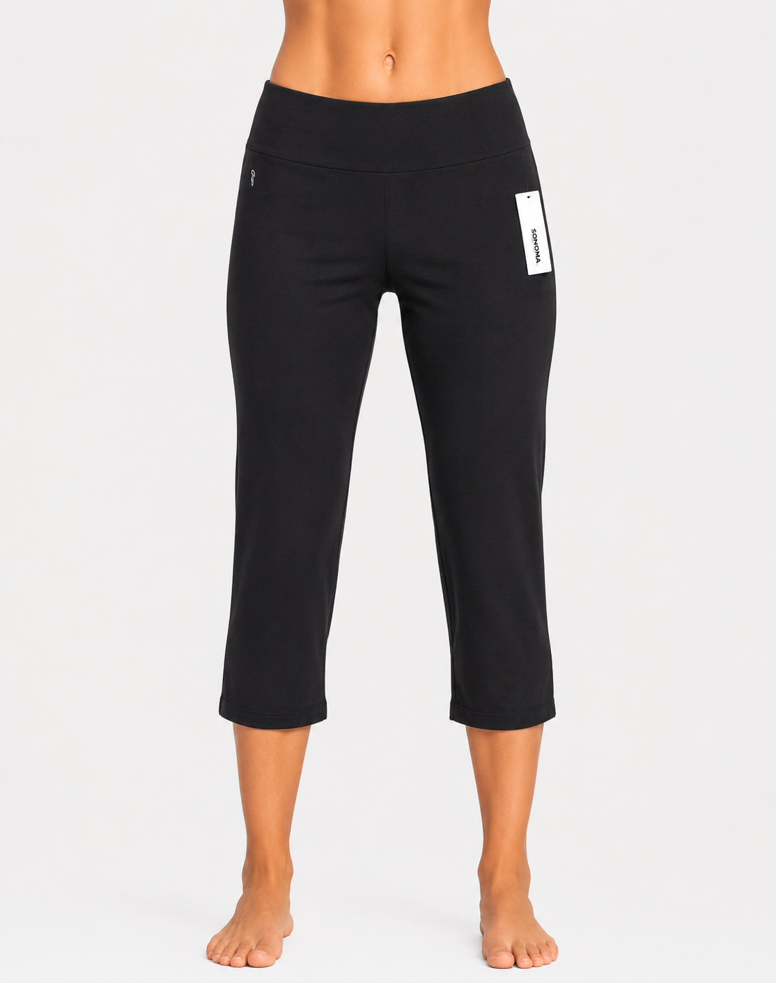 Sonoma Women Black Sport Tights