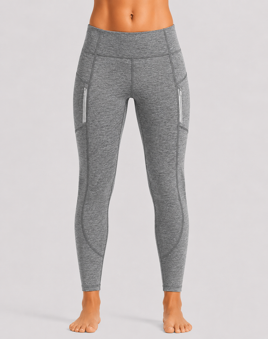 Athleta Women Gray Sport Tights