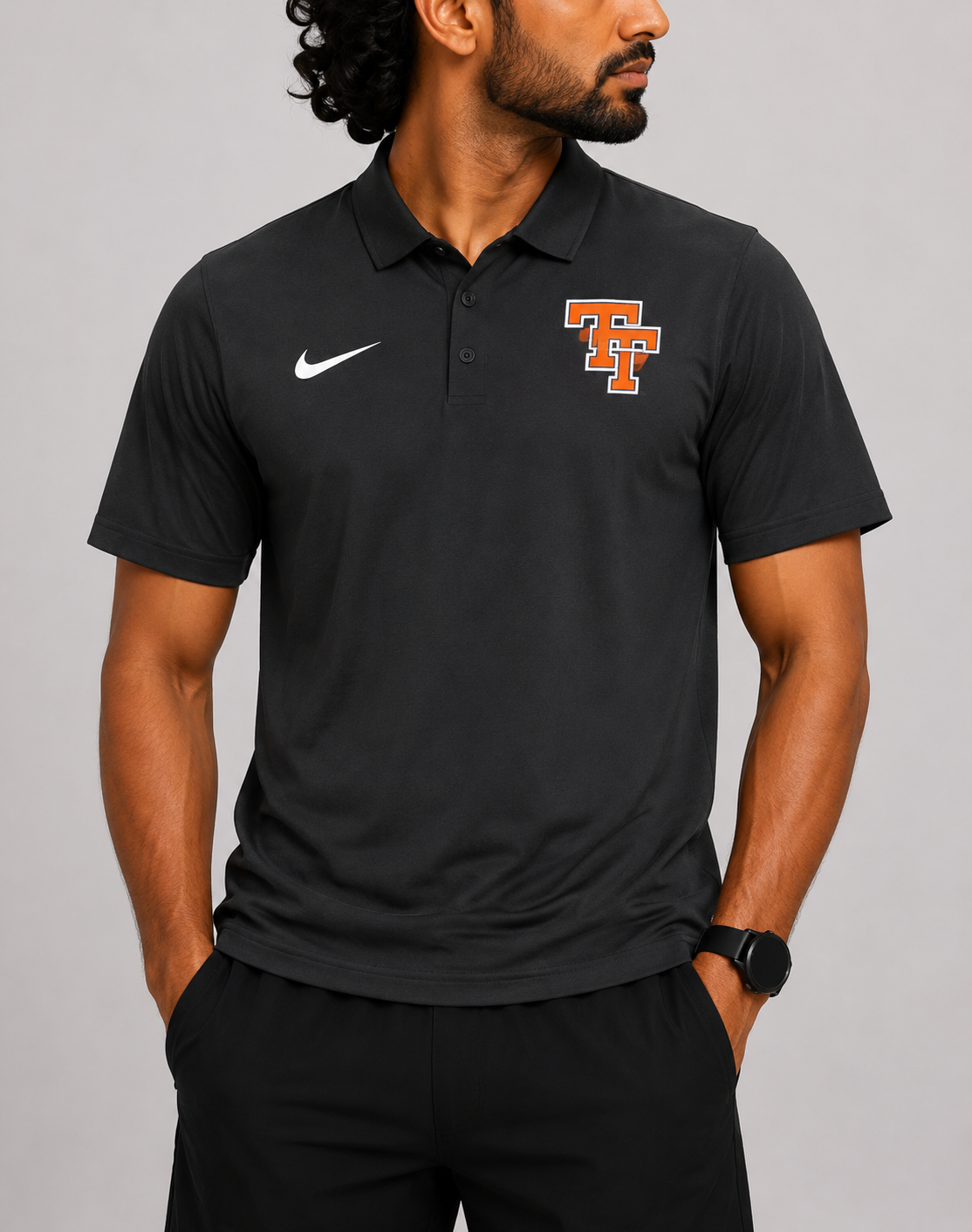 Nike Men Sport Black Polo T Shirt