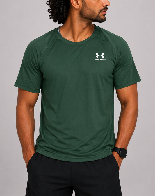 Under Armour Men Sport Green T Shirt
