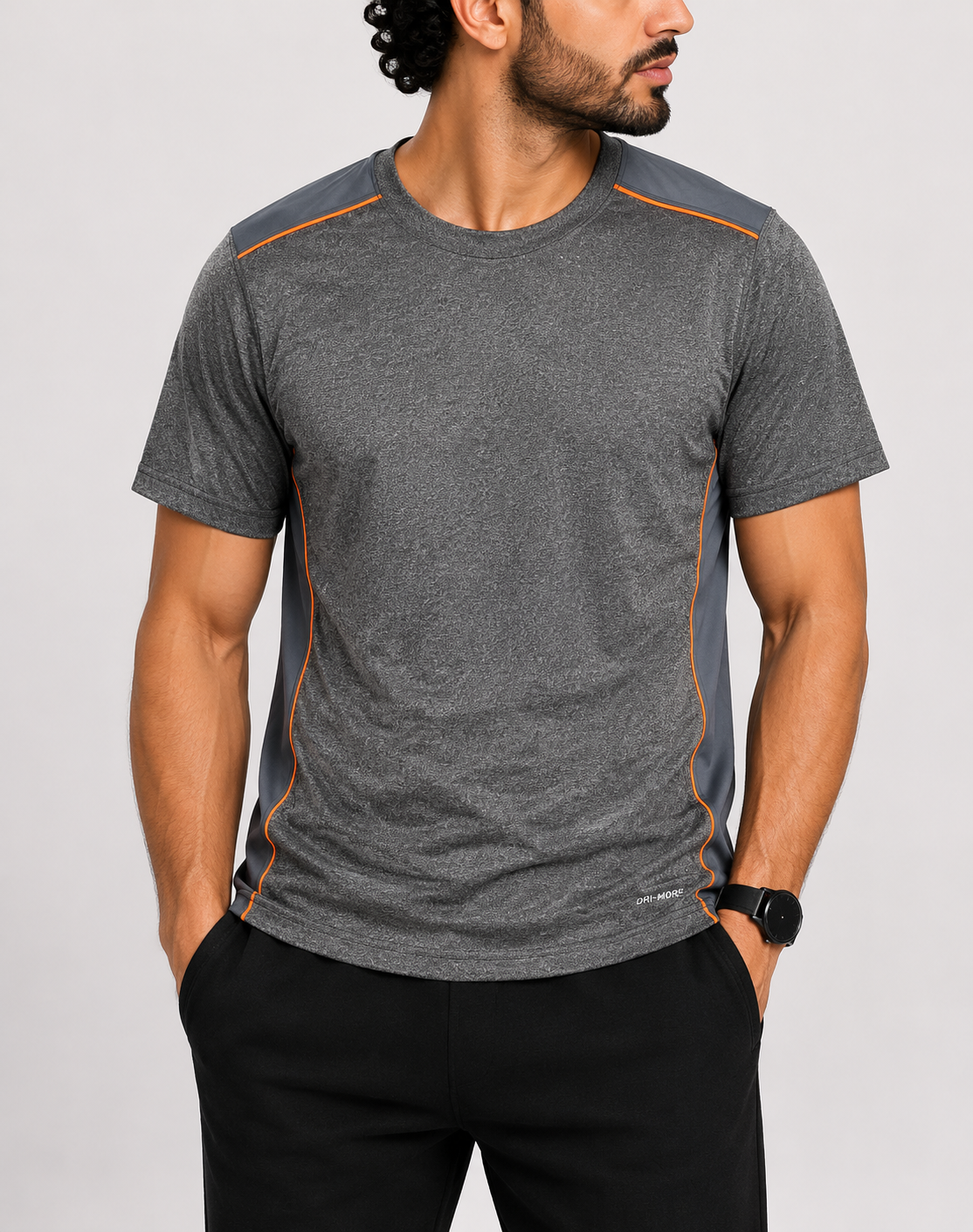 Layer 8 Men Sport Gray T Shirt