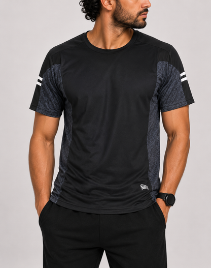 Cougar Men Sport Black T Shirt