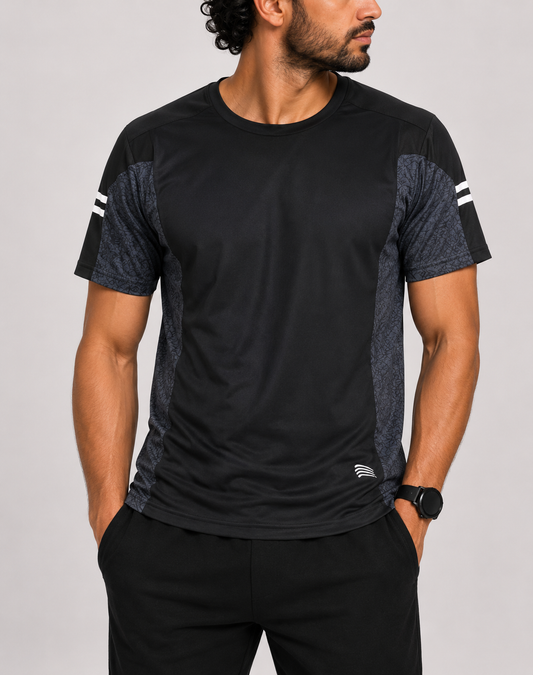 Cougar Men Sport Black T Shirt