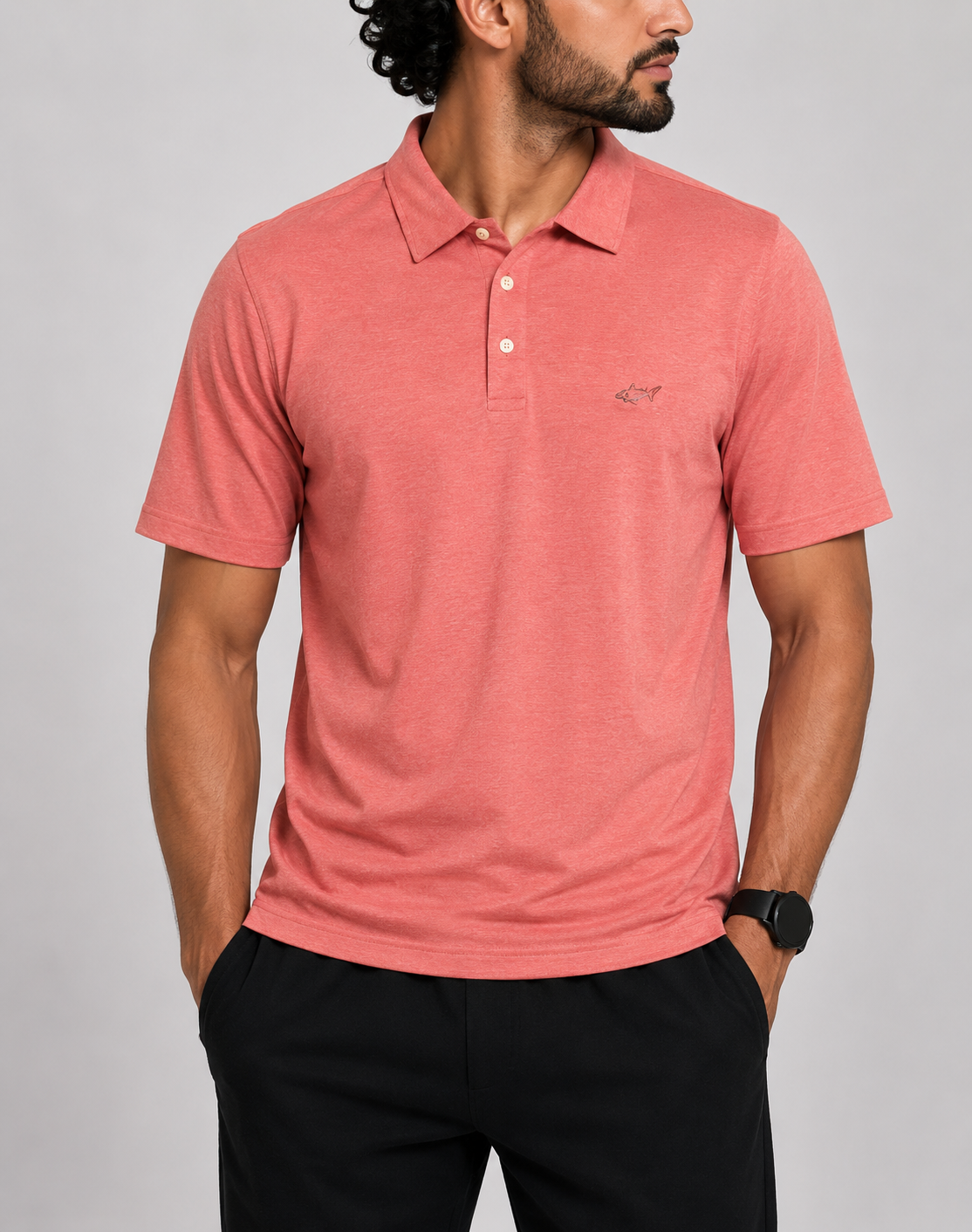 Greg Norman Men Sport Red Polo T Shirt