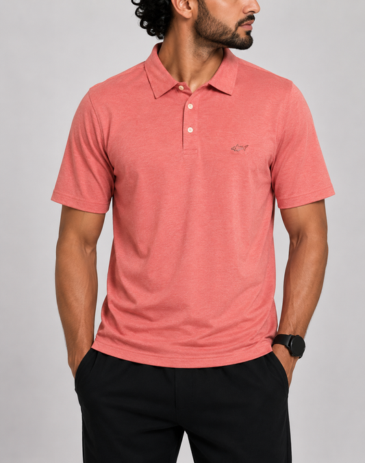 Greg Norman Men Sport Red Polo T Shirt