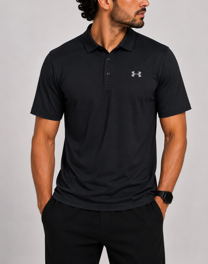 Under Armour Men Sport Black Polo T Shirt – Preloved Labels