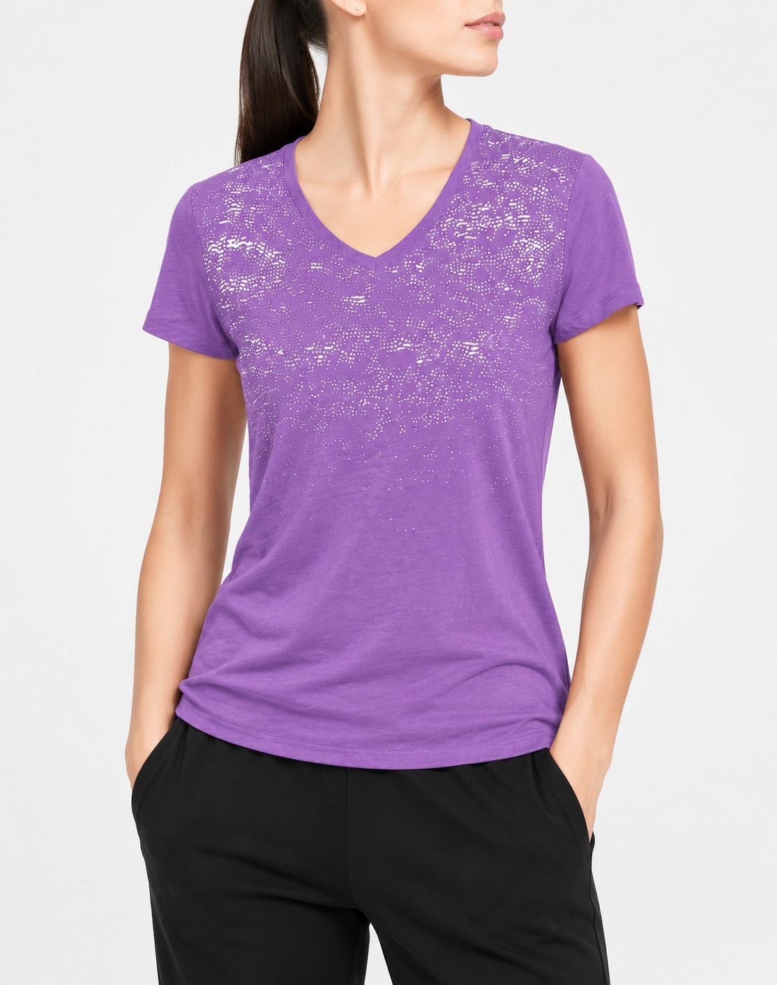Tek Gear Women Purple Sport T Shirt