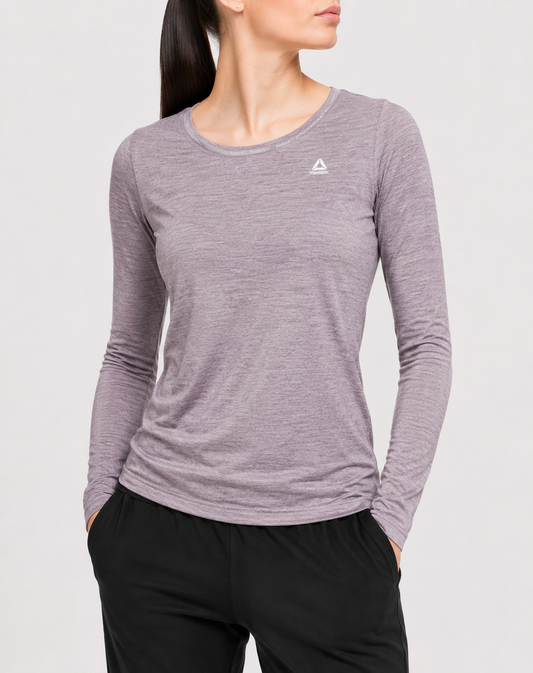Reebok Women Maroon Sport T Shirt