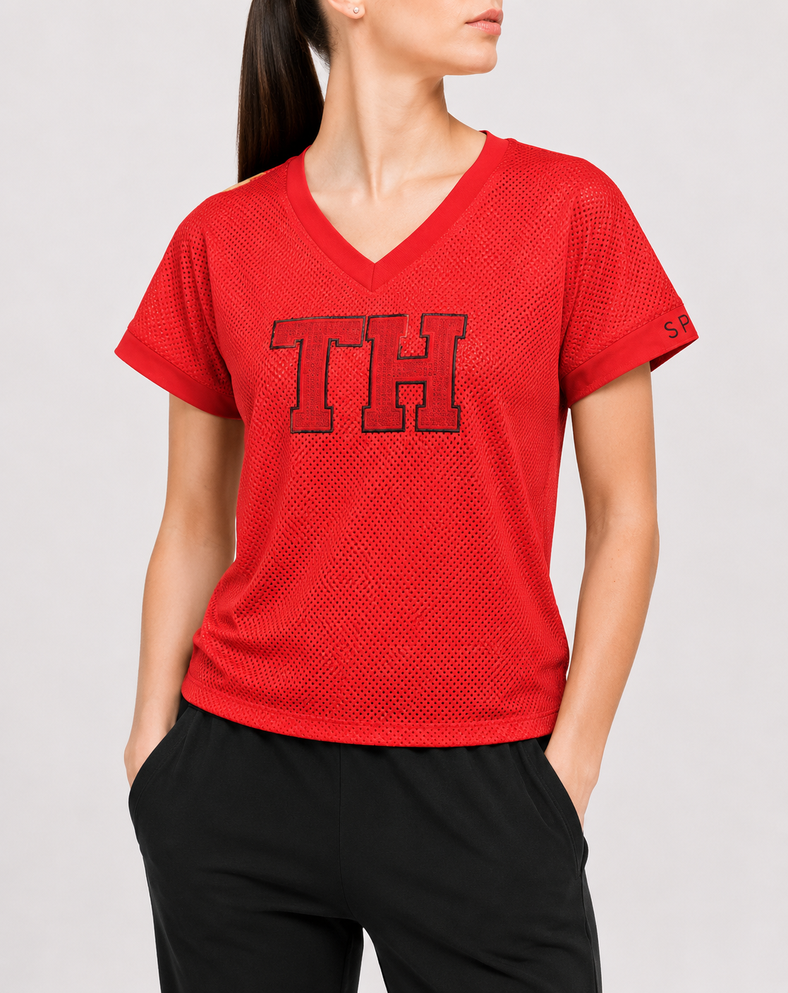 Tommy Hilfiger Women Red Sport T Shirt