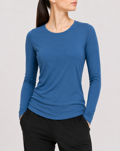 No Boundaries Women Blue Sport T Shirt
