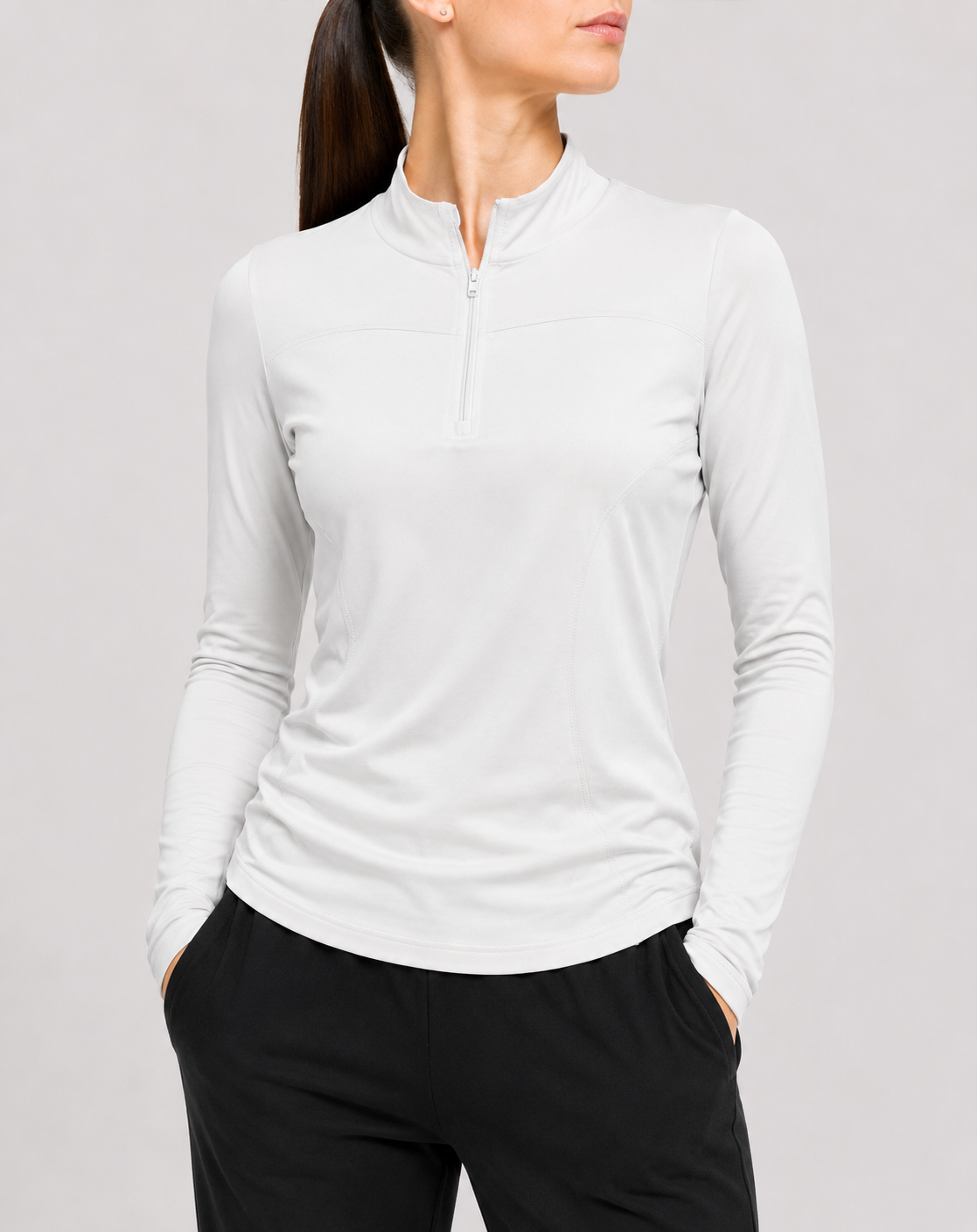 Lomon Women White Sport T Shirt