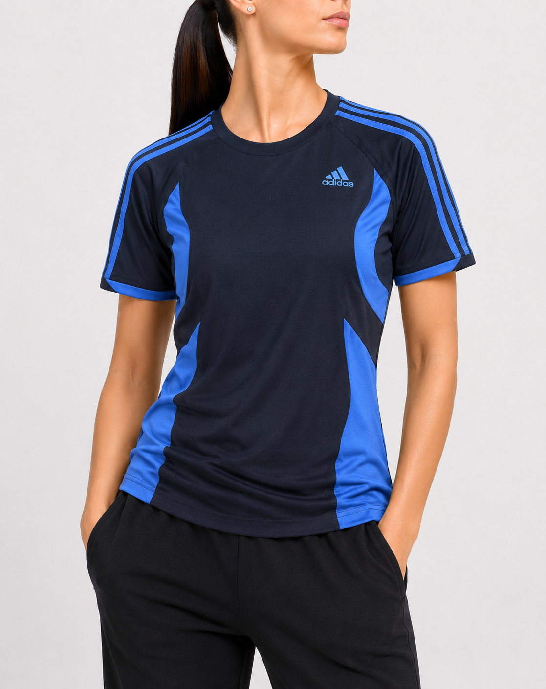 Adidas Women Blue Sport T Shirt