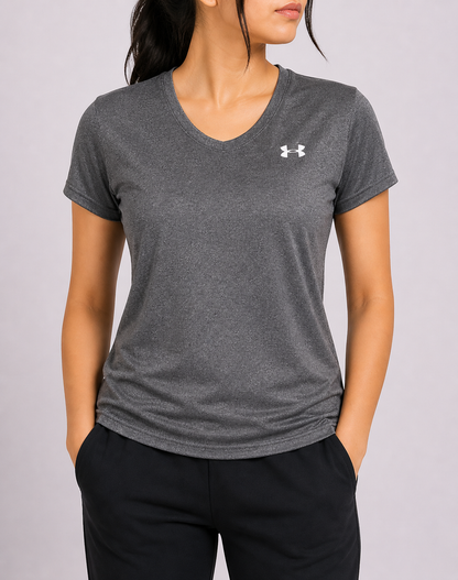 Under Armour Women Sport Gray T Shirt