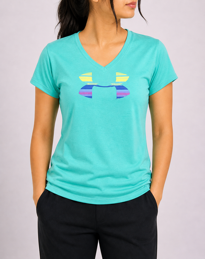 Under Armour Women Sport Blue T Shirt – Preloved Labels